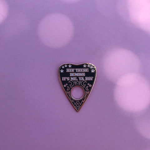Demon Planchette Pin Unsolved Inspired