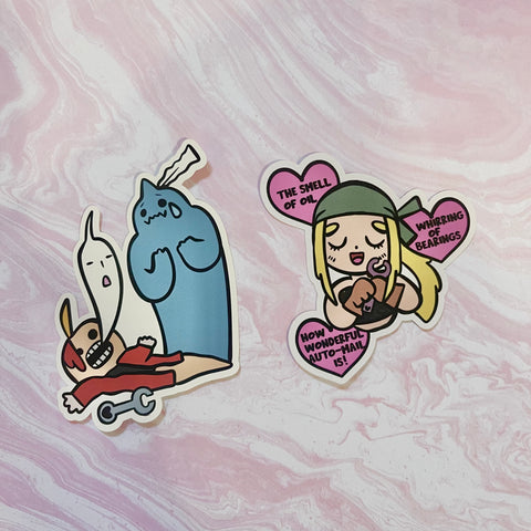 Winry Gear Head Stickers (2 Pack)