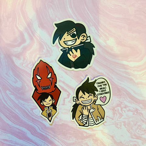 Greed and Ling Stickers (3 Pack)