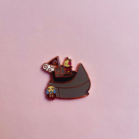 Vintage Zuko and Iroh Toy Boat Pin